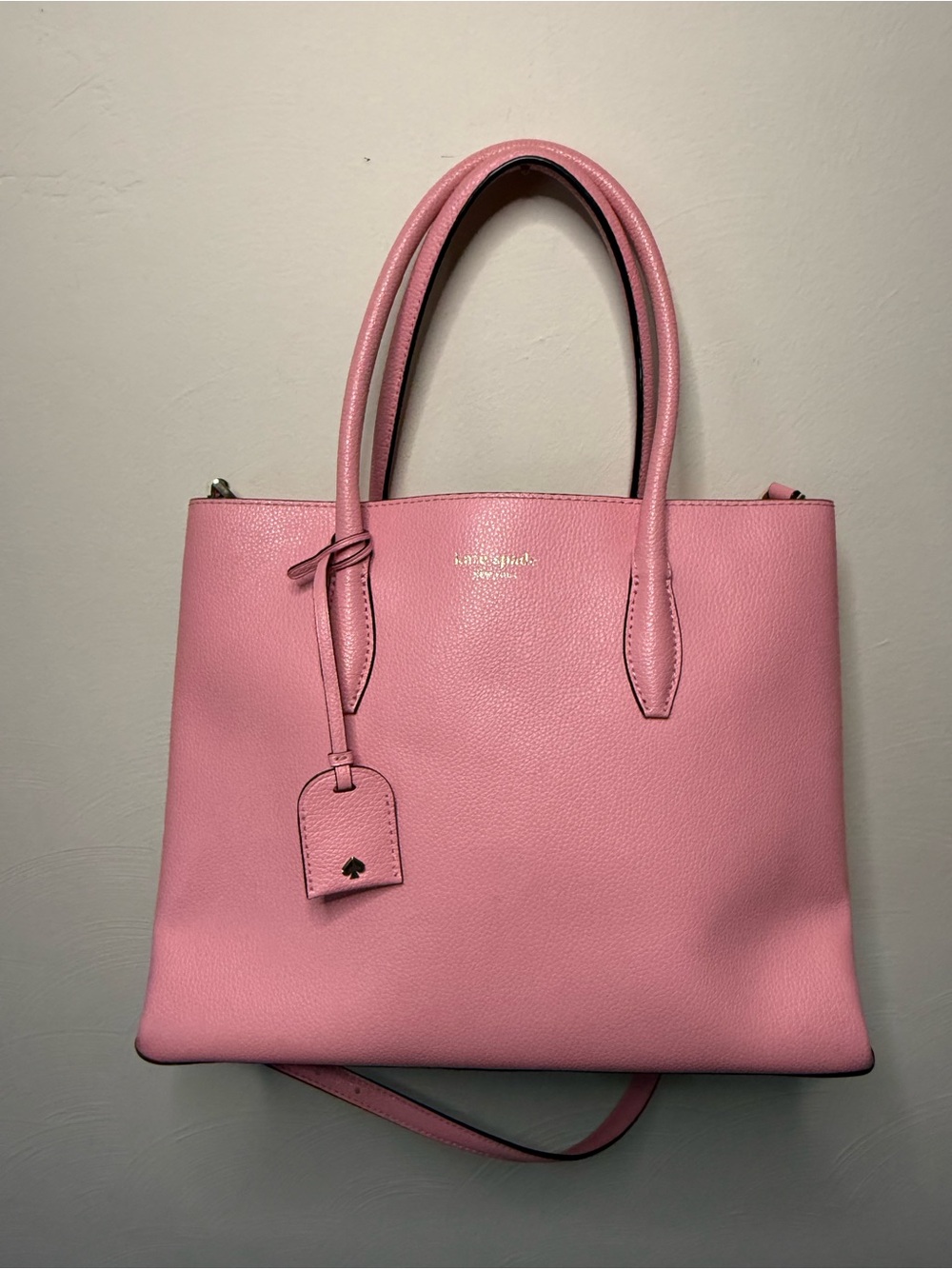 kate spade Pink Leather Pebble Tote with Removable Strap - Picture 3 of 7